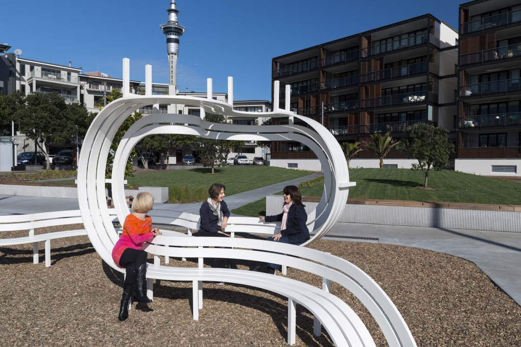 Jeppe Hein - Long Modified Bench Waitemata Green